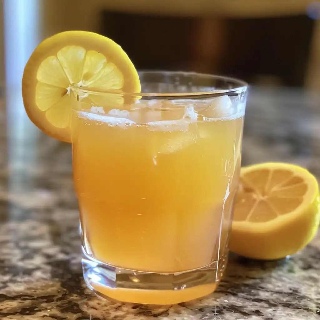 A natural detox drink from the Zepbound recipe PDF, shown with its signature lemon and pink salt ingredients.