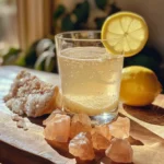 Little pink salt trick detox drink in glass