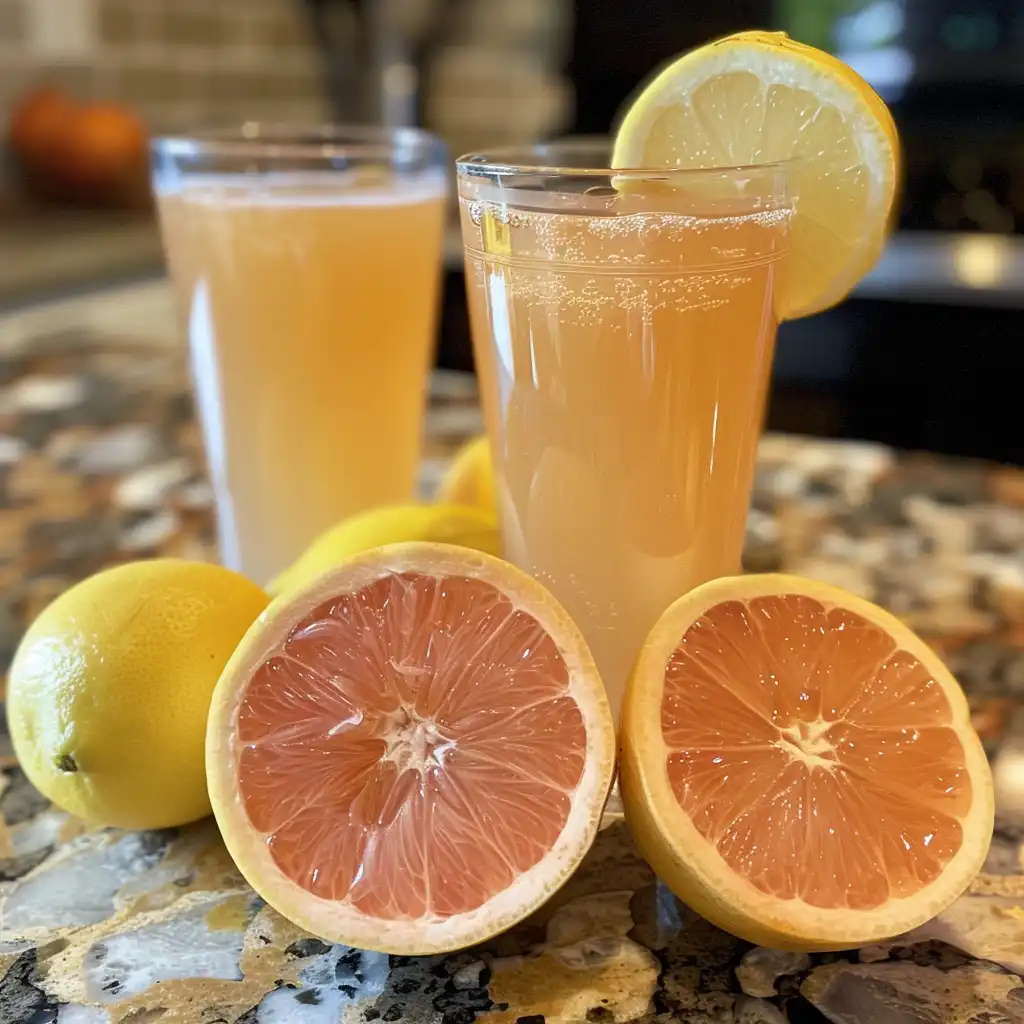 Refreshing Zepbound detox drink with lemon and pink Himalayan salt